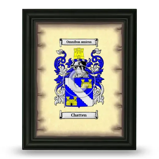 Chatten Coat of Arms Framed - Black