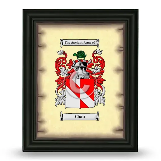 Chau Coat of Arms Framed - Black