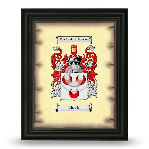 Check Coat of Arms Framed - Black