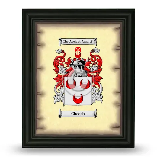 Cheech Coat of Arms Framed - Black