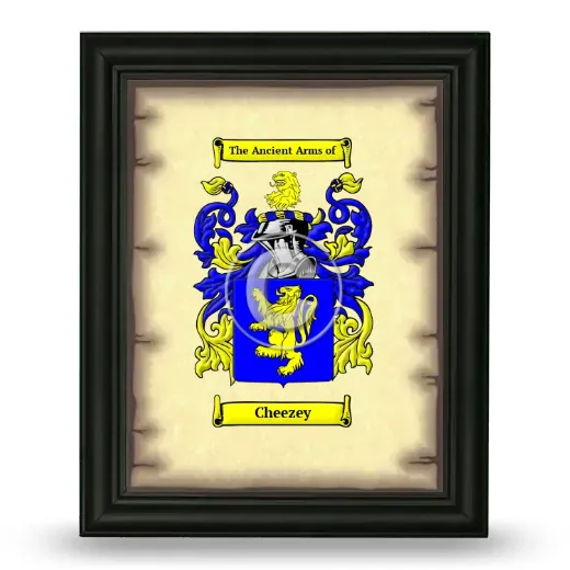 Cheezey Coat of Arms Framed - Black