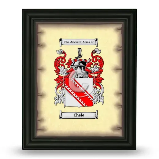 Chele Coat of Arms Framed - Black