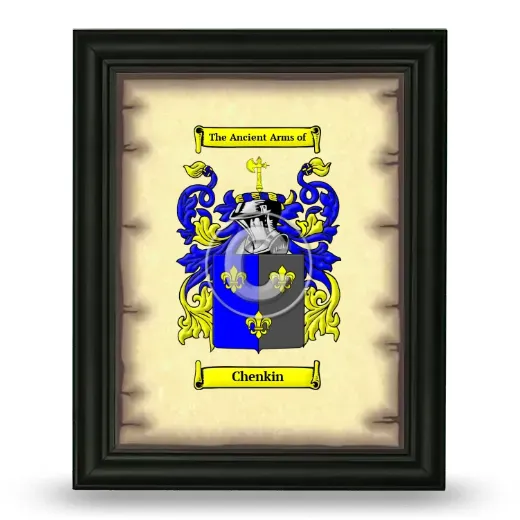 Chenkin Coat of Arms Framed - Black