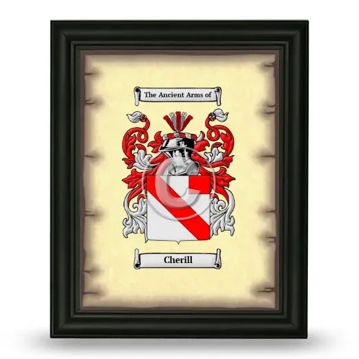Cherill Coat of Arms Framed - Black