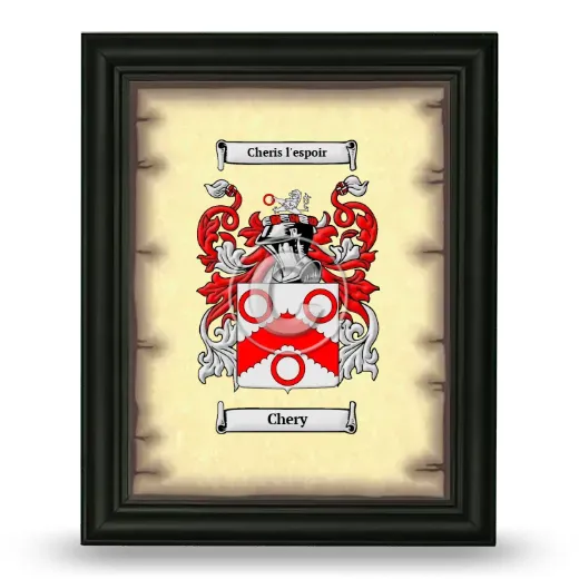 Chery Coat of Arms Framed - Black