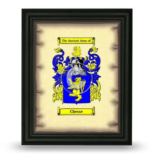 Chesse Coat of Arms Framed - Black