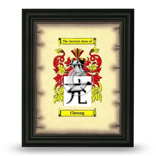 Cheung Coat of Arms Framed - Black