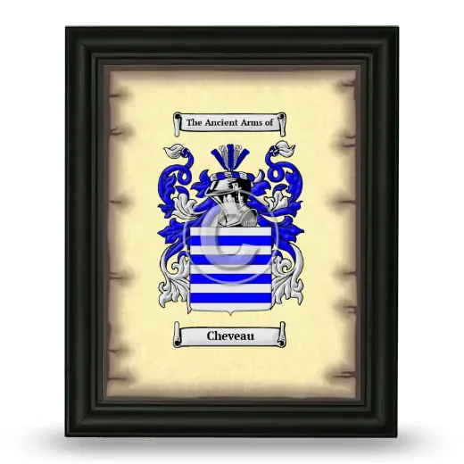 Cheveau Coat of Arms Framed - Black