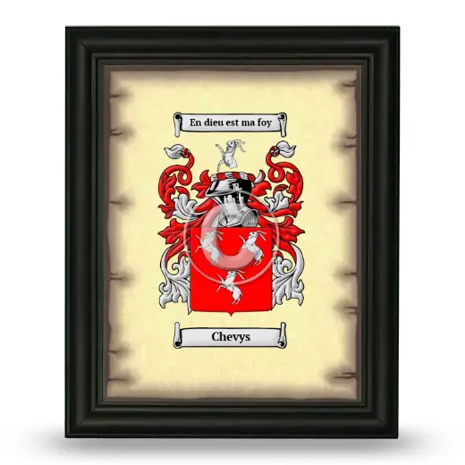 Chevys Coat of Arms Framed - Black