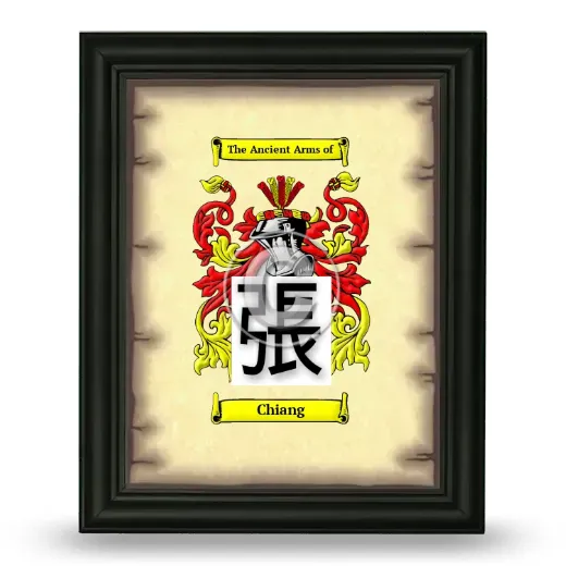 Chiang Coat of Arms Framed - Black