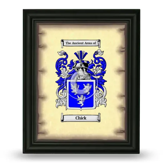 Chick Coat of Arms Framed - Black