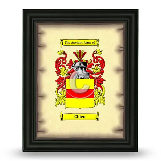 Chien Coat of Arms Framed - Black