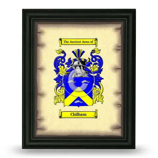 Chilham Coat of Arms Framed - Black