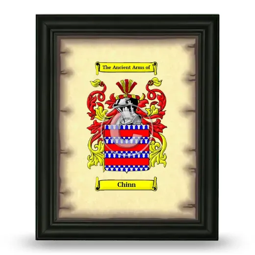 Chinn Coat of Arms Framed - Black