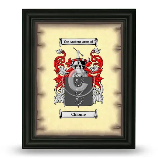 Chiome Coat of Arms Framed - Black