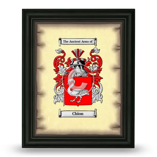 Chion Coat of Arms Framed - Black