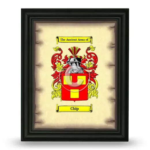 Chip Coat of Arms Framed - Black