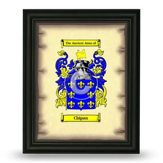 Chipan Coat of Arms Framed - Black