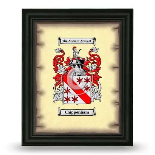 Chippenham Coat of Arms Framed - Black