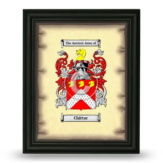 Chittar Coat of Arms Framed - Black