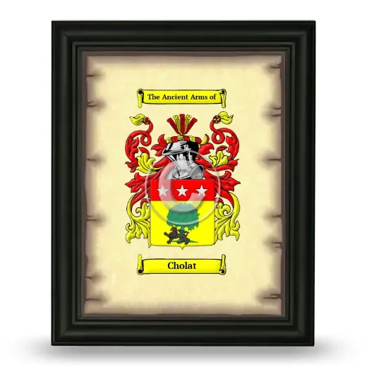 Cholat Coat of Arms Framed - Black