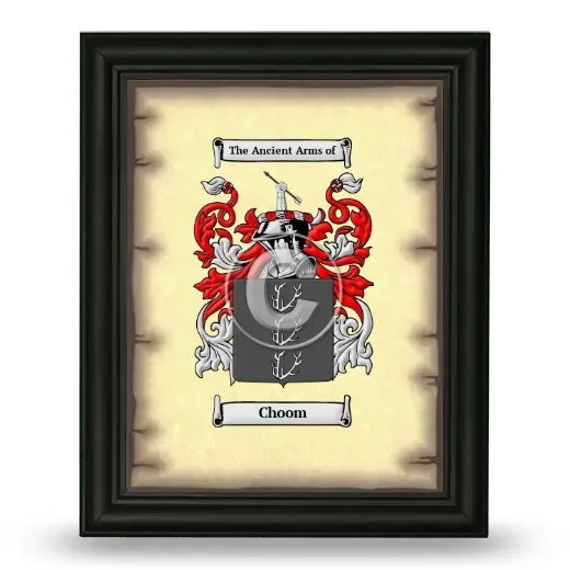 Choom Coat of Arms Framed - Black