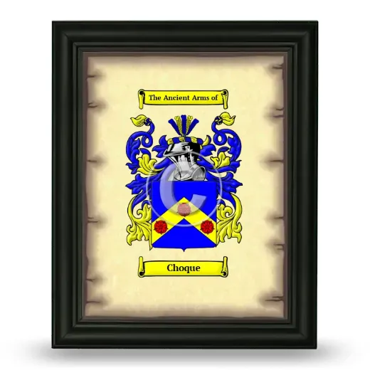 Choque Coat of Arms Framed - Black