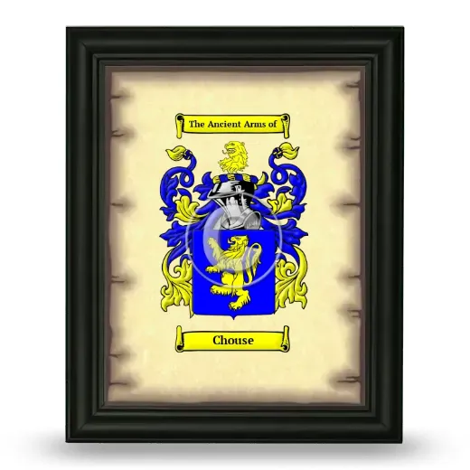 Chouse Coat of Arms Framed - Black