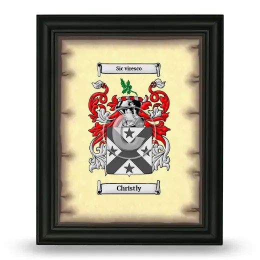 Christly Coat of Arms Framed - Black