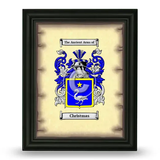 Christmas Coat of Arms Framed - Black