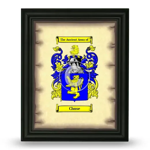 Chuse Coat of Arms Framed - Black