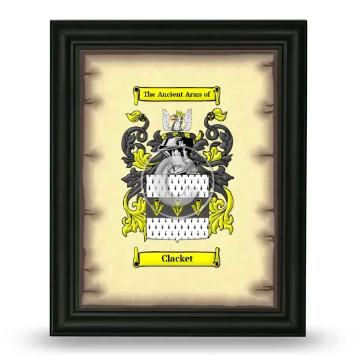 Clacket Coat of Arms Framed - Black