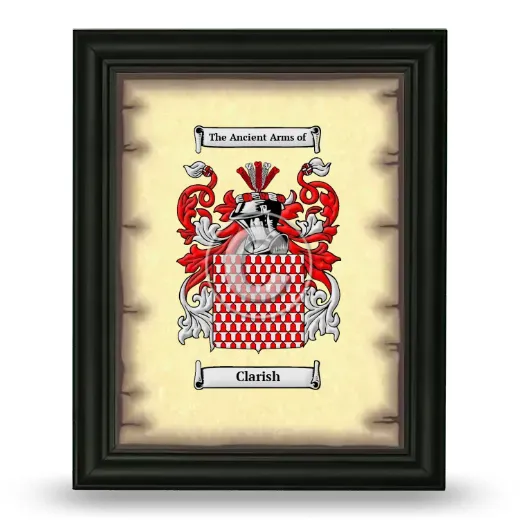 Clarish Coat of Arms Framed - Black