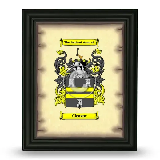 Cleavor Coat of Arms Framed - Black