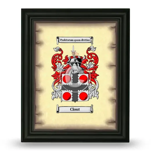 Clout Coat of Arms Framed - Black