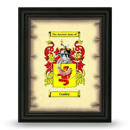 Coaley Coat of Arms Framed - Black