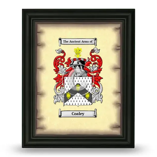 Coaley Coat of Arms Framed - Black