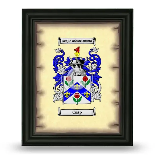 Coap Coat of Arms Framed - Black
