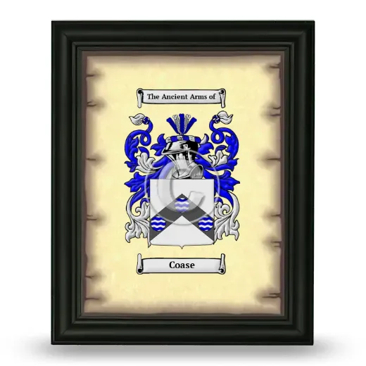 Coase Coat of Arms Framed - Black