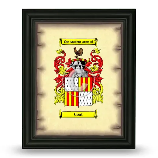 Coat Coat of Arms Framed - Black