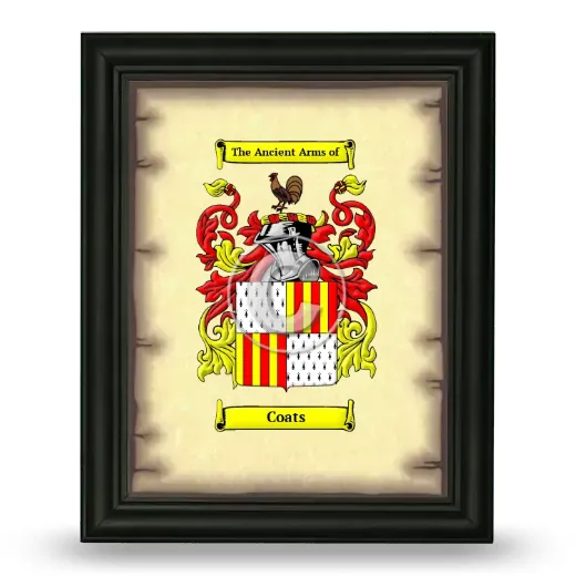 Coats Coat of Arms Framed - Black