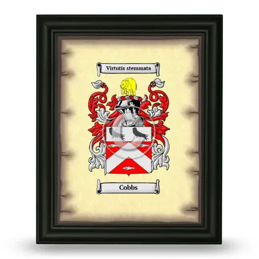 Cobbs Coat of Arms Framed - Black