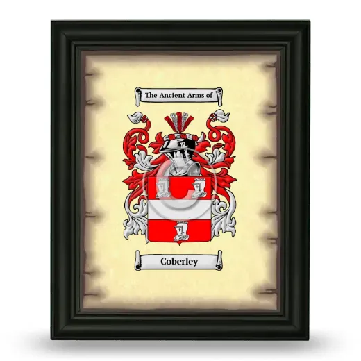 Coberley Coat of Arms Framed - Black