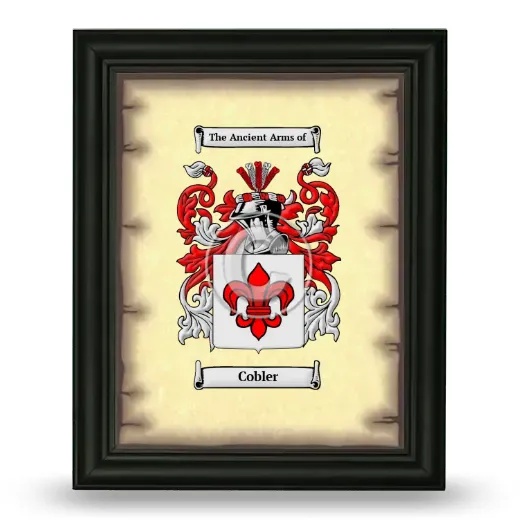 Cobler Coat of Arms Framed - Black