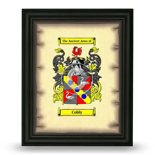 Cobly Coat of Arms Framed - Black