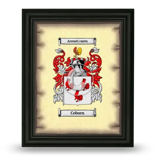 Coburn Coat of Arms Framed - Black