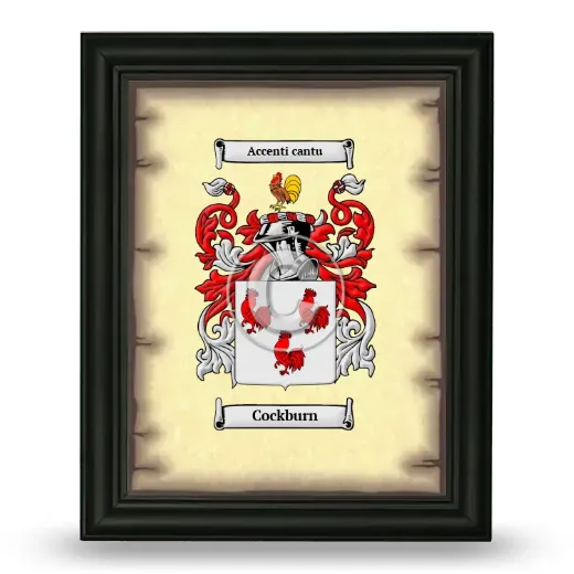 Cockburn Coat of Arms Framed - Black