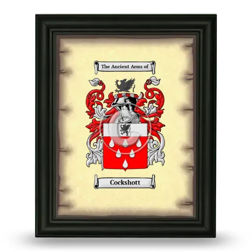 Cockshott Coat of Arms Framed - Black