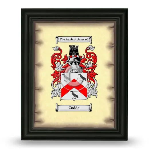 Codde Coat of Arms Framed - Black