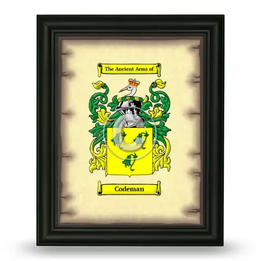 Codeman Coat of Arms Framed - Black